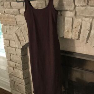 Elegant Sleeveless Brown Dress